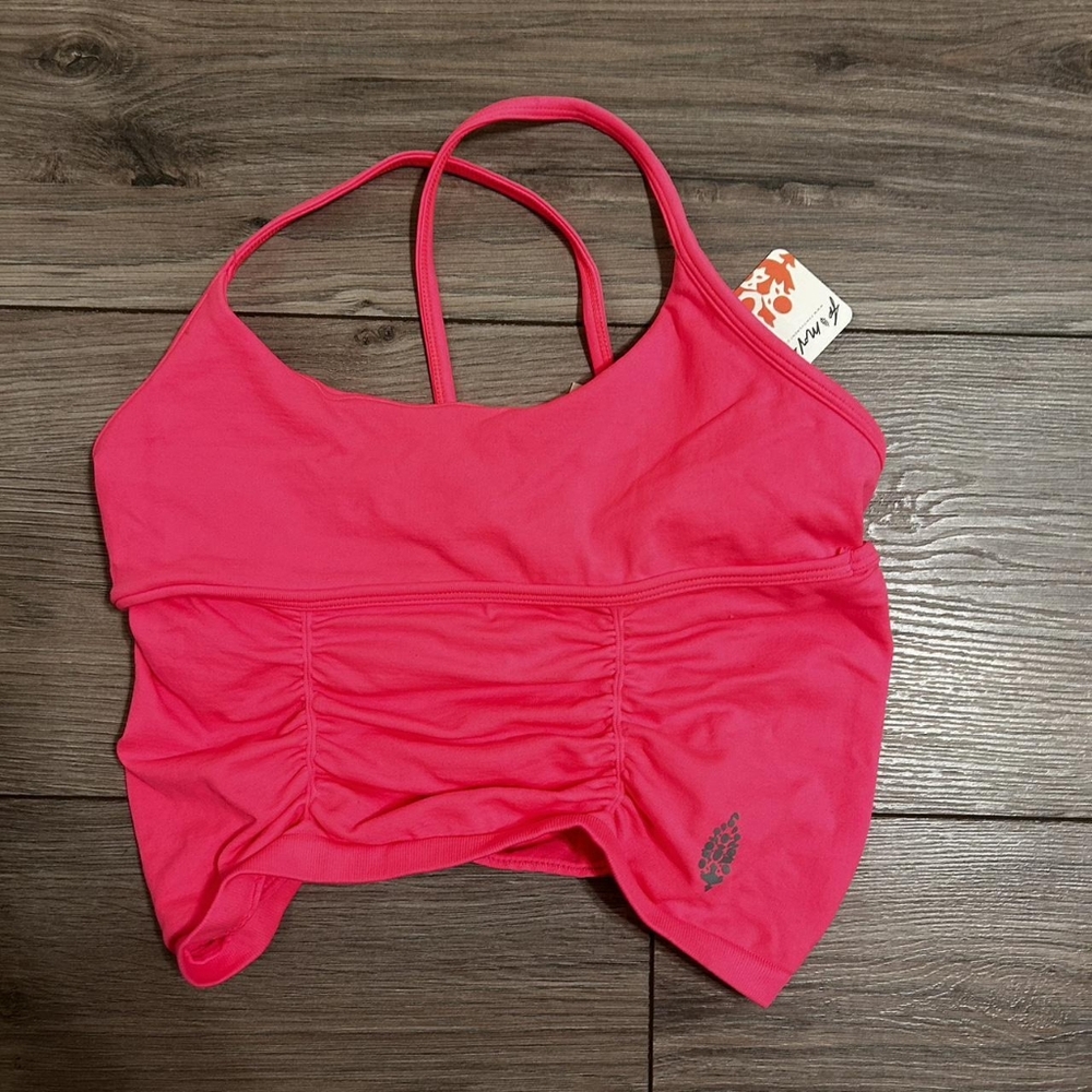 Free people movement pink tank top